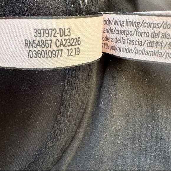 Victoria's Secret Bra Body By Victoria Lined Demi Front Closure Black Sz 32DD - Picture 6 of 11